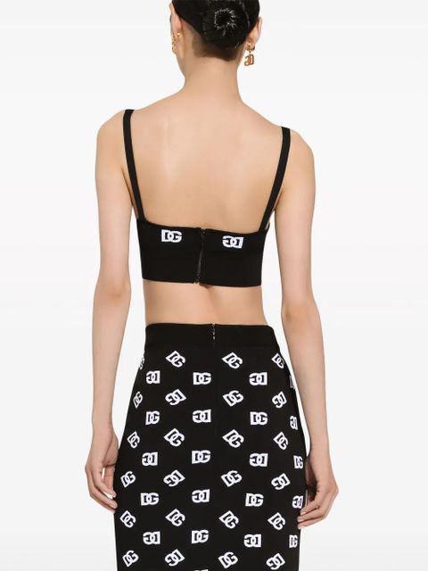 Dolce & Gabbana DG logo knit top - Black - zdjęcie produktu nr 2