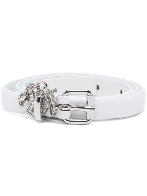 Diesel B-Charm-Loop leather belt - White - zdjęcie produktu nr 1