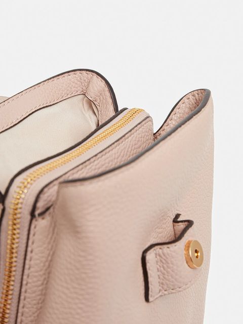 MICHAEL Michael Kors plecak skórzany QUINN damski kolor beżowy mały gładki 30T5GQNB0L