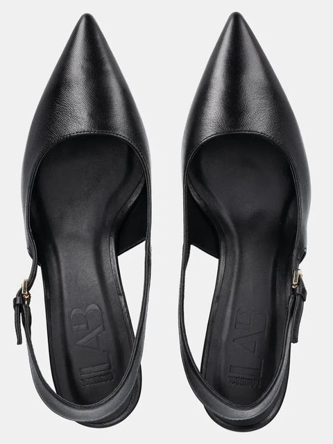 Answear.LAB szpilki skórzane kolor czarny