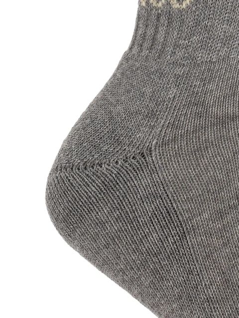 The Attico logo-detail socks - Grey