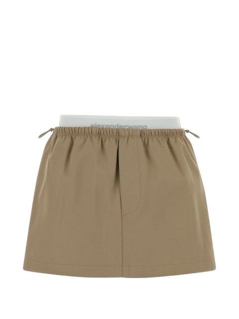 Alexander Wang logo-waistband mini skirt - Neutrals - zdjęcie produktu nr 1