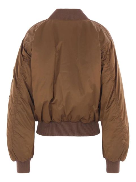 Chloé zip-front bomber jacket - Brown