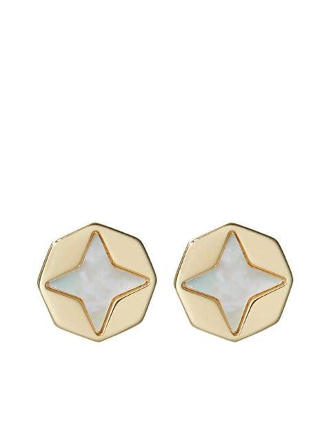 Tory Burch Mother of Pearl stud earrings - Gold - zdjęcie produktu nr 1