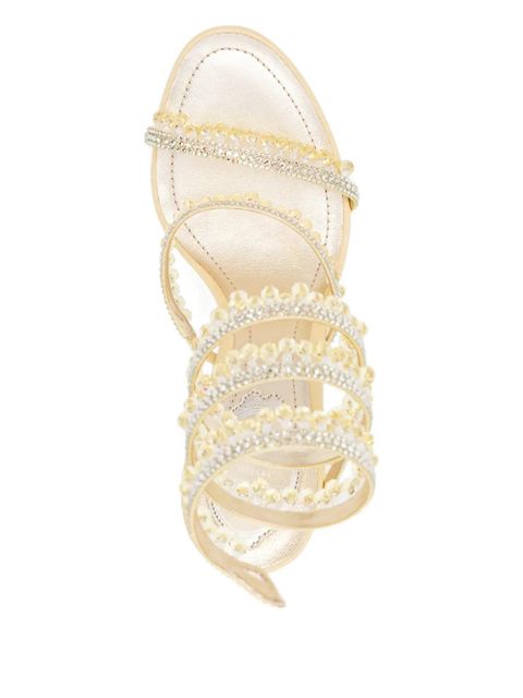 René Caovilla 105mm Chandelier sandals - Yellow
