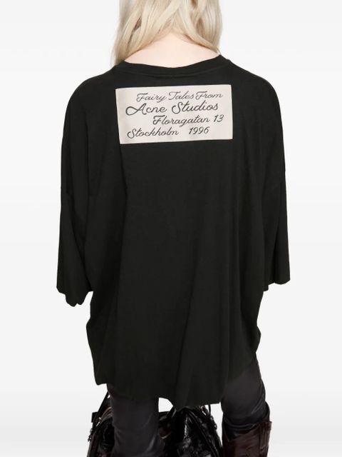 Acne Studios label-print T-shirt - Black