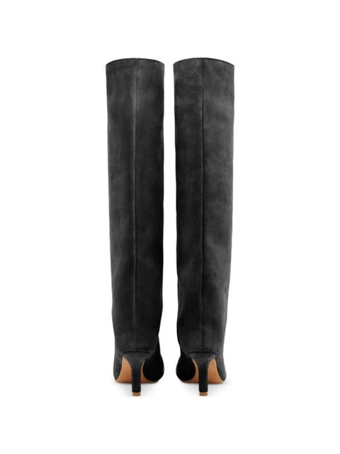 MM6 Maison Margiela square toe slouch boots - Black