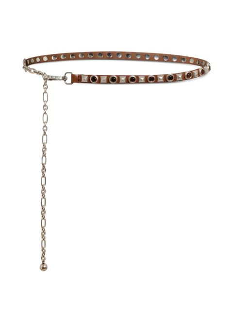 ETRO studded leather belt - Brown - zdjęcie produktu nr 1