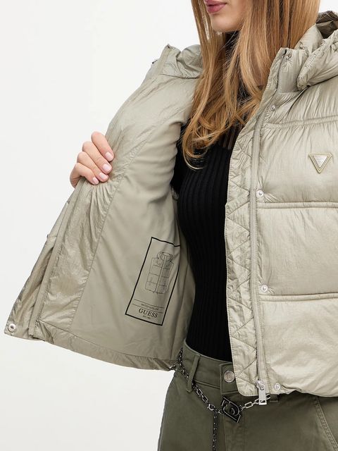 Guess bezrękawnik ERNESTINE kolor zielony zimowy W5YL11 WHDO2