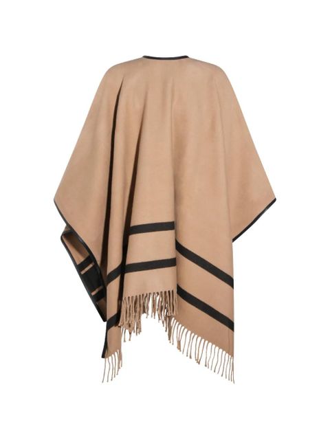 Max Mara fringed striped poncho - Neutrals - zdjęcie produktu nr 2