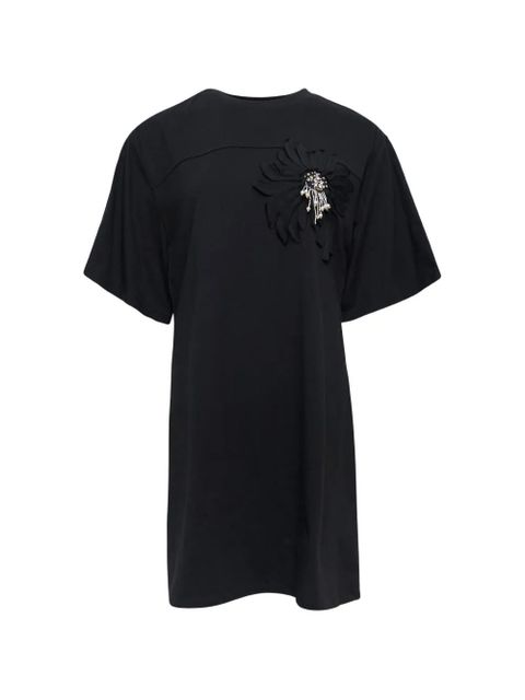 3.1 Phillip Lim flower-embellished belted mini dress - Black - zdjęcie produktu nr 1