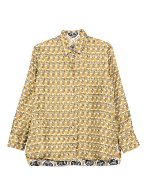 Max Mara printed button-down silk shirt - Yellow - zdjęcie produktu nr 1
