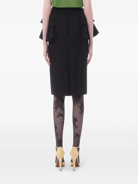 Valentino Garavani crepe couture midi skirt - Black