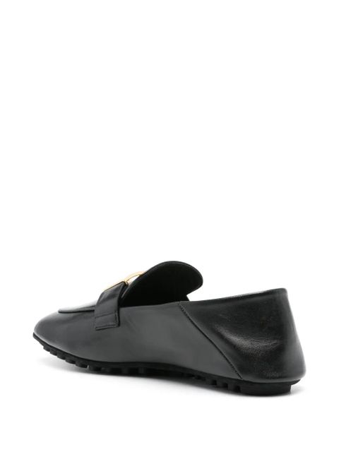 FENDI Baguette leather loafers - Black