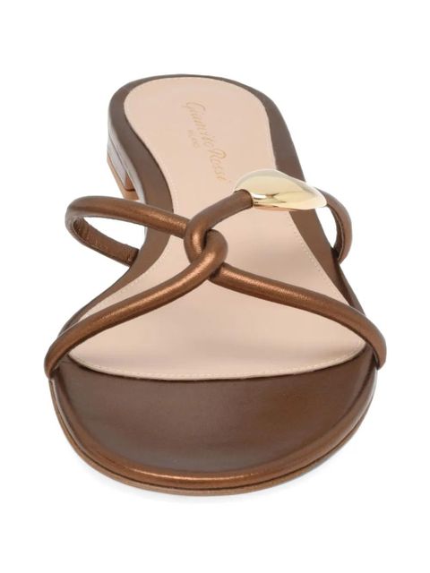 Gianvito Rossi Jungle Mamba twisted leather sandals - Brown