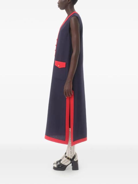 Valentino Garavani midi linen dress - Blue