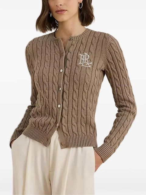 Lauren Ralph Lauren cable-knit cardigan - Brown - zdjęcie produktu nr 1