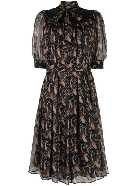 ETRO paisley-print silk minidress - Black - zdjęcie produktu nr 1