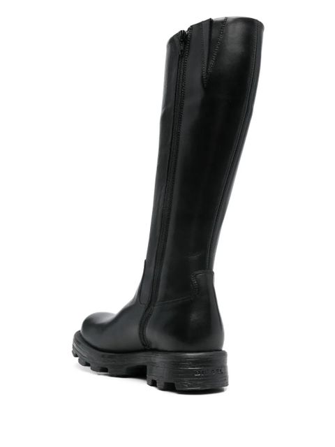 Diesel Oval D-logo boots - Black