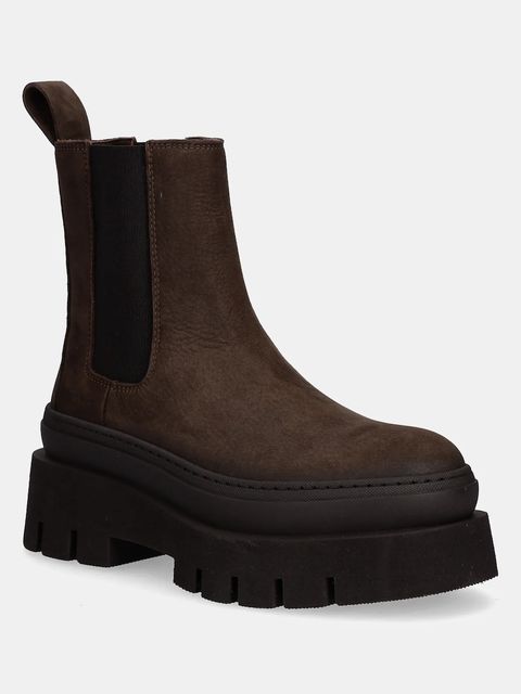 Copenhagen sztyblety nubukowe damskie kolor brązowy na płaskim obcasie CPH686 nabuc - zdjęcie produktu nr 1