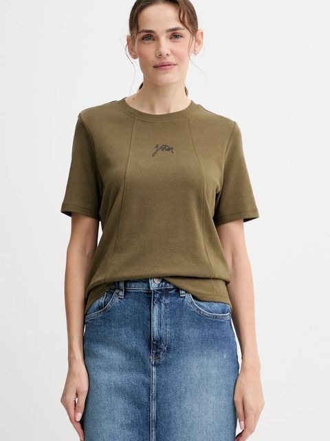 G-Star t-shirt bawełniany damski kolor zielony D26907.D976 - zdjęcie produktu nr 1