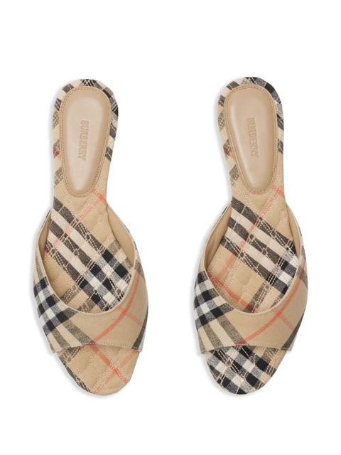 Burberry Mews Check slides - Neutrals - zdjęcie produktu nr 2