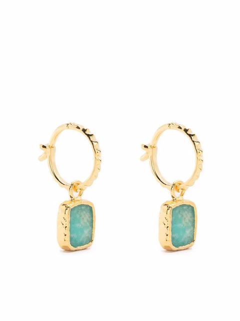 Missoma mini amazonite hoop earrings - Gold - zdjęcie produktu nr 1