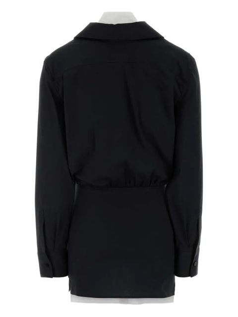 The Attico poplin wrap dress - Black - zdjęcie produktu nr 2