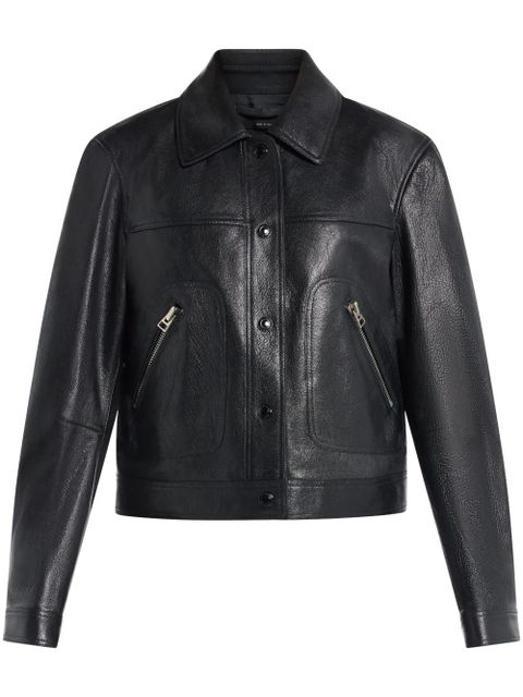 TOM FORD leather jacket - Black - zdjęcie produktu nr 1