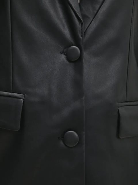 Answear.LAB marynarka kolor czarny jednorzędowa gładka