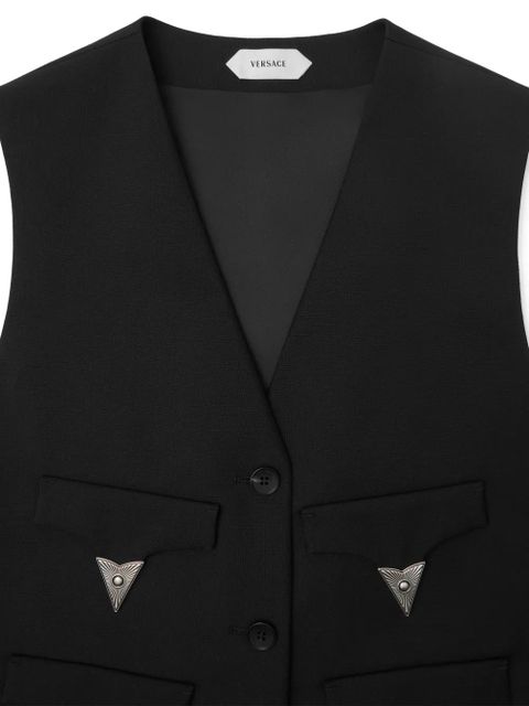 Versace wool-mohair vest - Black