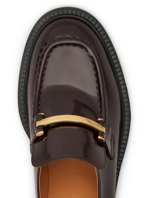 Tod's 60mm leather loafers - Red