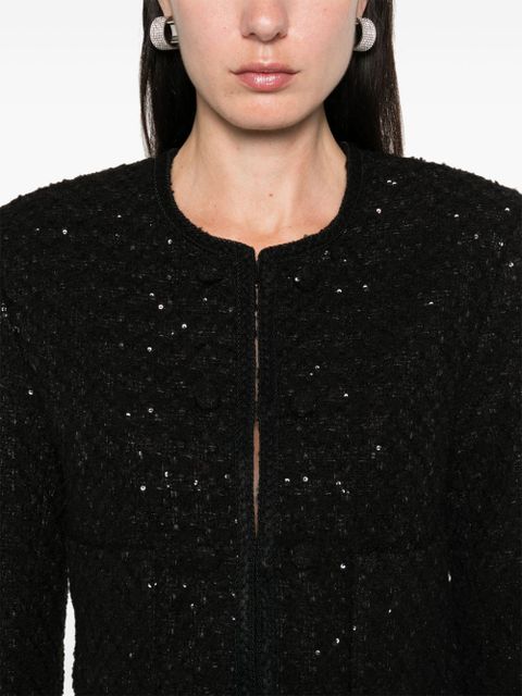 ROTATE BIRGER CHRISTENSEN bouclé cropped jacket - Black
