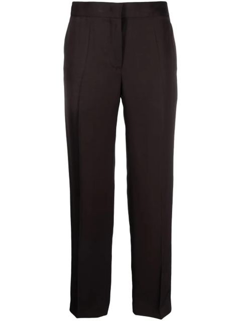Jil Sander cropped twill trousers - Brown - zdjęcie produktu nr 1