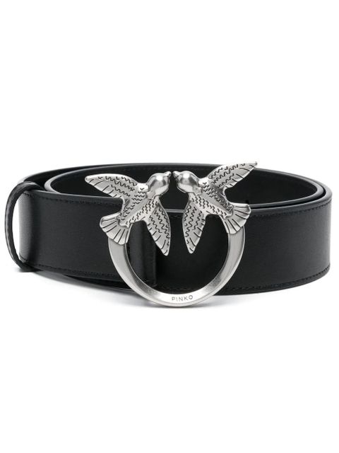 PINKO Love Birds leather belt - Black - zdjęcie produktu nr 1