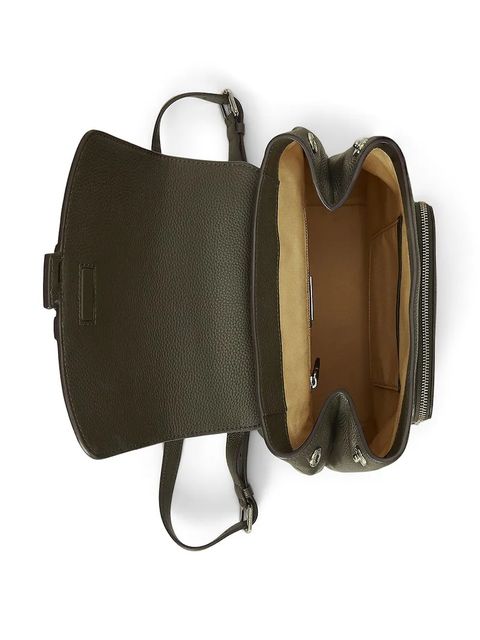 Lauren Ralph Lauren plecak skórzany damski kolor zielony duży gładki 431969355