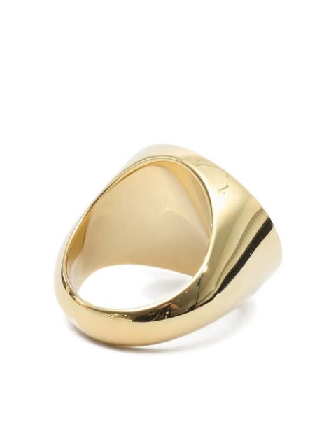 MM6 Maison Margiela oval-plaque ring - Gold - zdjęcie produktu nr 2