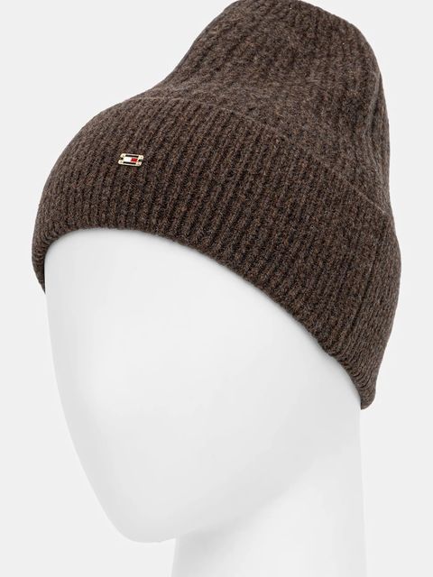 Tommy Hilfiger czapka kolor brązowy AW0AW17776 - zdjęcie produktu nr 2