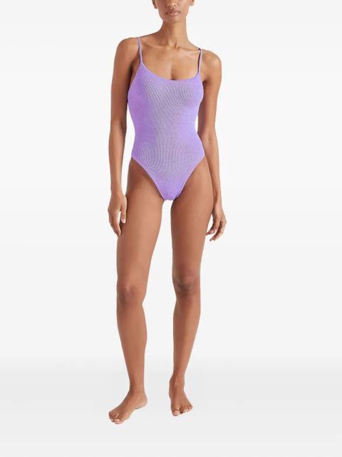 Hunza G Pamela spaghetti-strap swimsuit - Purple - zdjęcie produktu nr 2