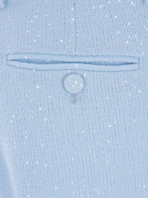 TOM FORD sequin-embellished straight-leg trousers - Blue