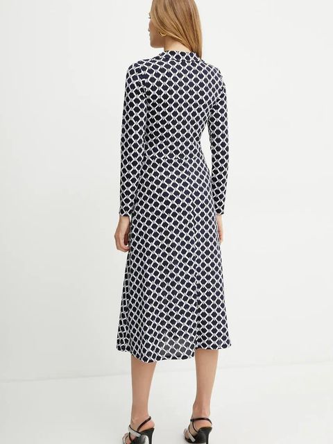 Morgan sukienka RGEOM kolor granatowy midi rozkloszowana RGEOM - zdjęcie produktu nr 2