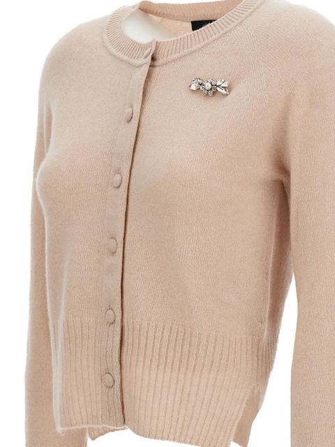 Simone Rocha crystal cropped cardigan - Neutrals