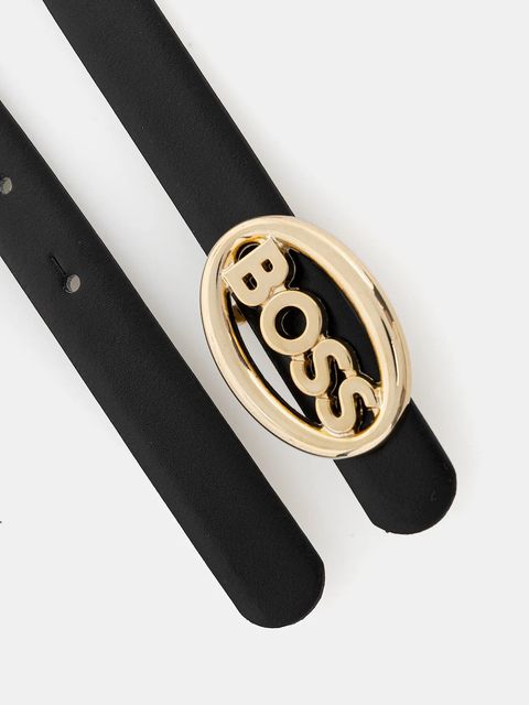 BOSS pasek skórzany dwustronny damski kolor czarny 50553376 - zdjęcie produktu nr 2