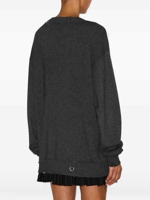 ISABEL MARANT Cassandre ring-embellished pullover - Grey - zdjęcie produktu nr 2