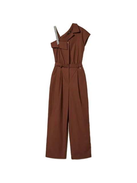 TWINSET one-shoulder jumpsuit - Brown