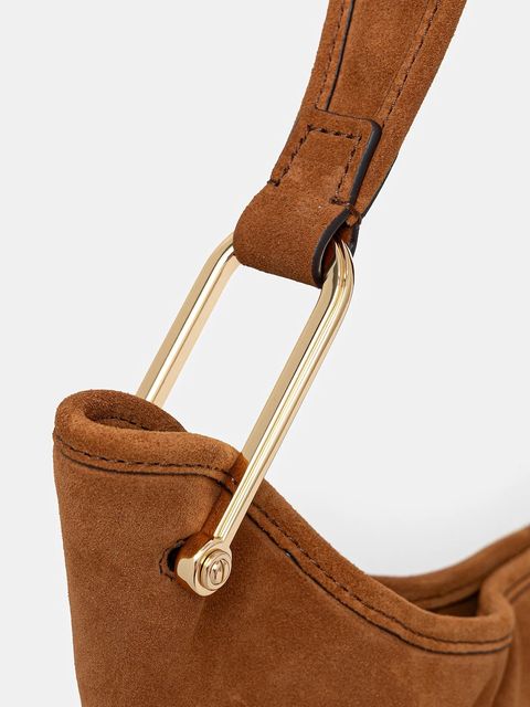 MICHAEL Michael Kors torebka zamszowa kolor brązowy 30F4G2YL6S