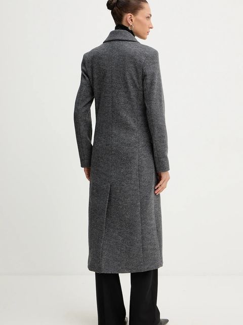 Silvian Heach płaszcz ALBACETE kolor szary GPA25010CP