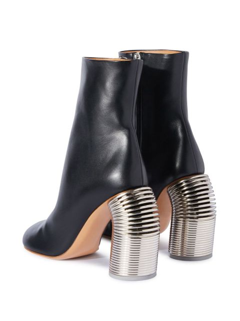 Off-White Spring leather ankle boots - Black