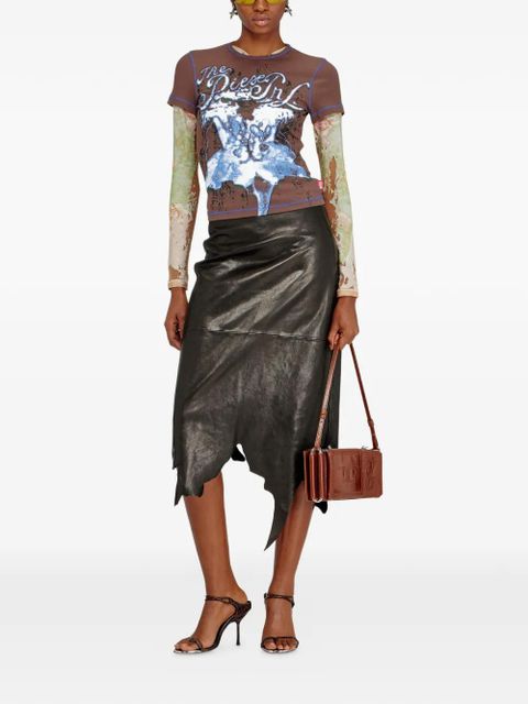 Diesel t-Brenda printed T-shirt - Brown - zdjęcie produktu nr 2