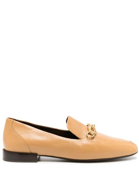 Tory Burch Jessa horse-head motif leather loafers - Neutrals - zdjęcie produktu nr 1